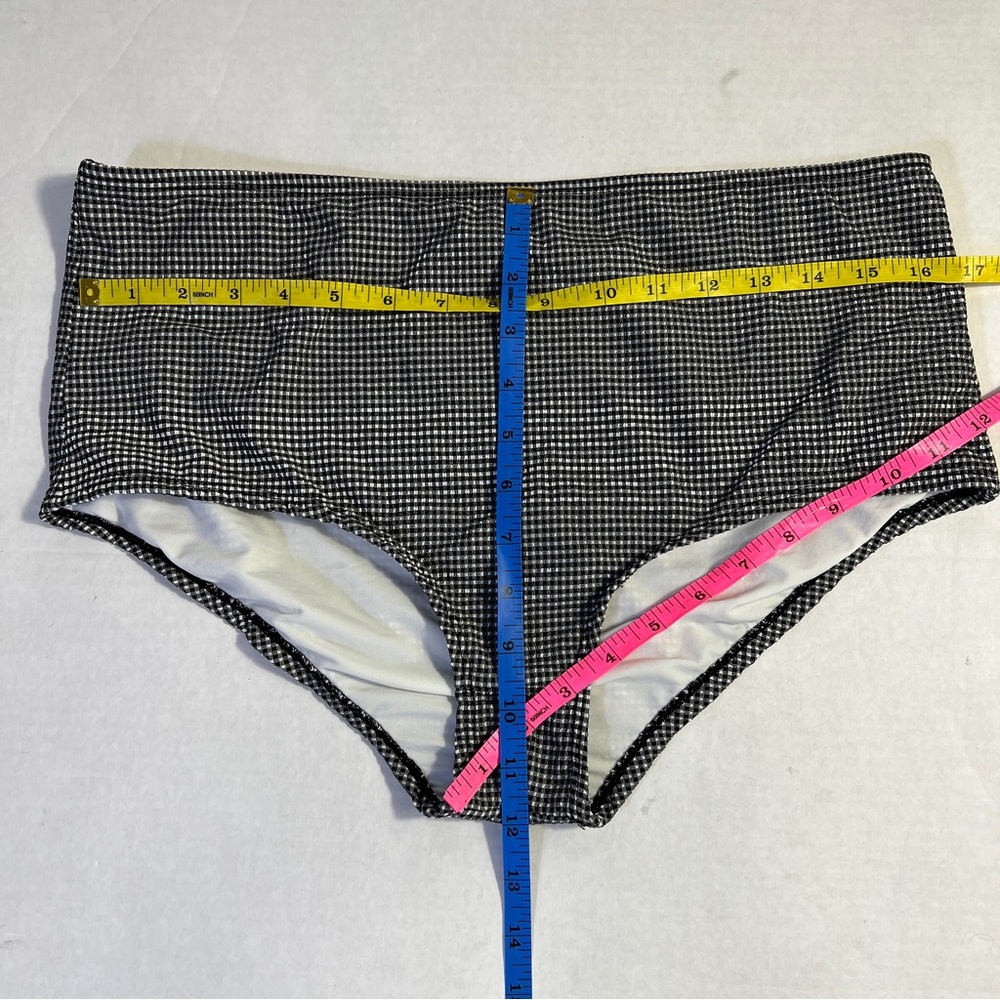 J. Crew Navy and White Gingham Halter Peplum Bikini - Picture 13 of 15